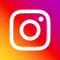 A picture of an instagram logo on a colorful background.